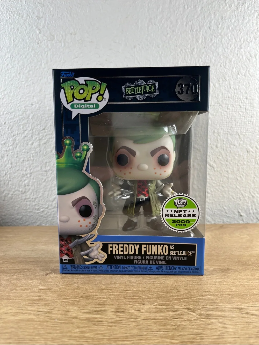 Freddy Funko as Beetlejuice Funko Pop #370 LE 2K Tim Burton Vaulted NEAR MINT